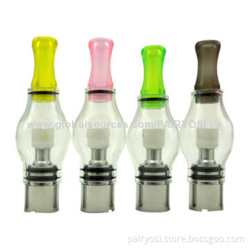 Glass Global Atomizer, Dry Herb Valid, Colorful Drip Tip, Changeable Coil Head